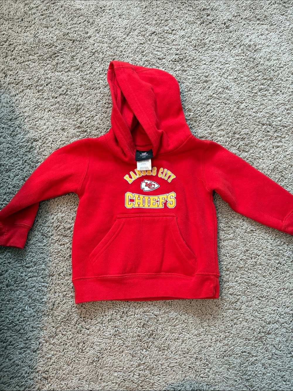 NFL Red Kansas City Chiefs Kids Hoodie with Logo